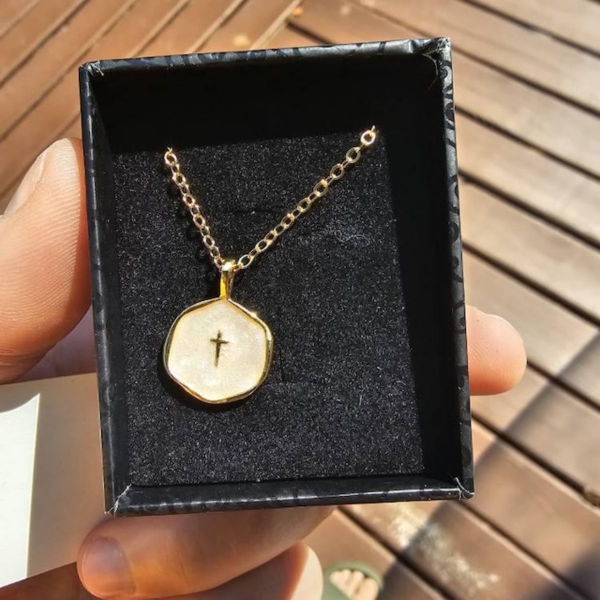 Enamel Mini Cross Necklace, Tiny Cross Necklace, Religious Necklace