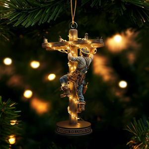 Keeping The Lights On - Personalized Lineman Custom Shaped Ornament