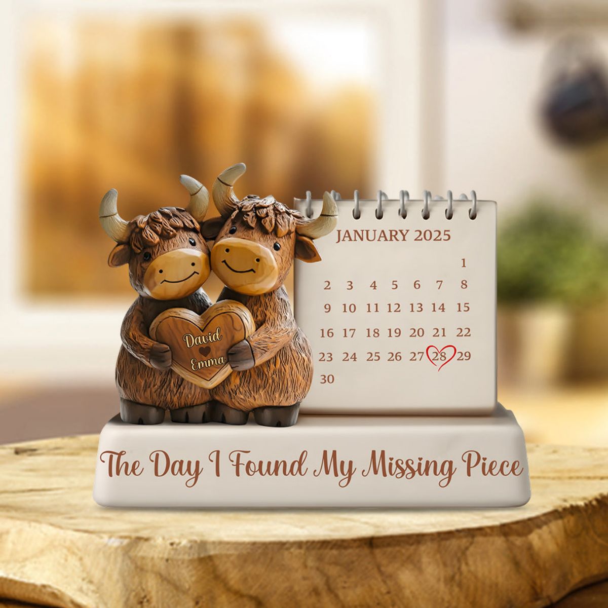 The Day I Found My Missing Piece - Personalized Couple Custom Shaped Acrylic Plaque