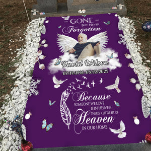 Custom Photo In Loving Memory Memorial Blanket -  Personalized Blanket Gifts for Loved one