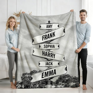 Where Love Never Ends - Family Personalized Custom Vertical Blanket- Gift For Family Members