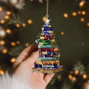 Christmas Book Tree Personalized Ornament