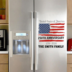 USA 250th Anniversary Personalized Family Name Decal Sticker