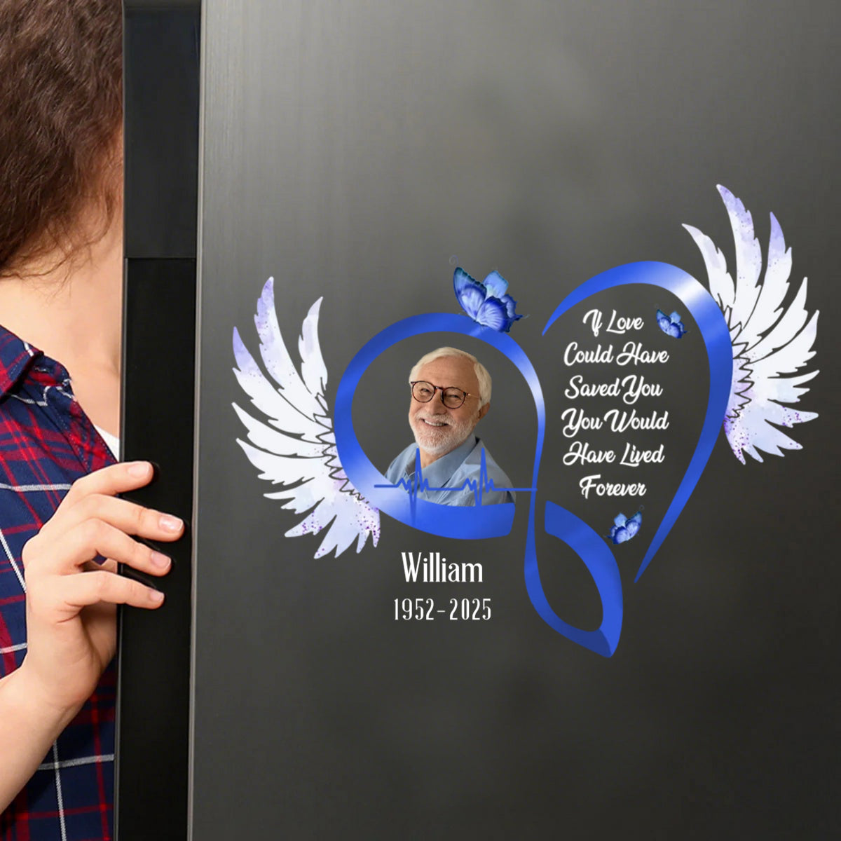 The Moment Your Heart Stopped Mine Changed Forever - Personalized Decal, Custom Photo