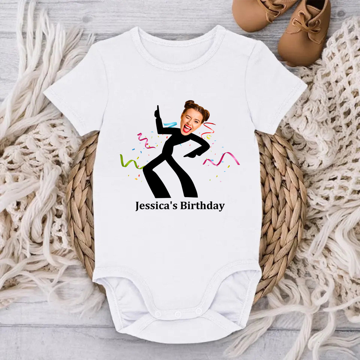 Funny Custom Face stick figures Birthday Party Group Personalized T-Shirt