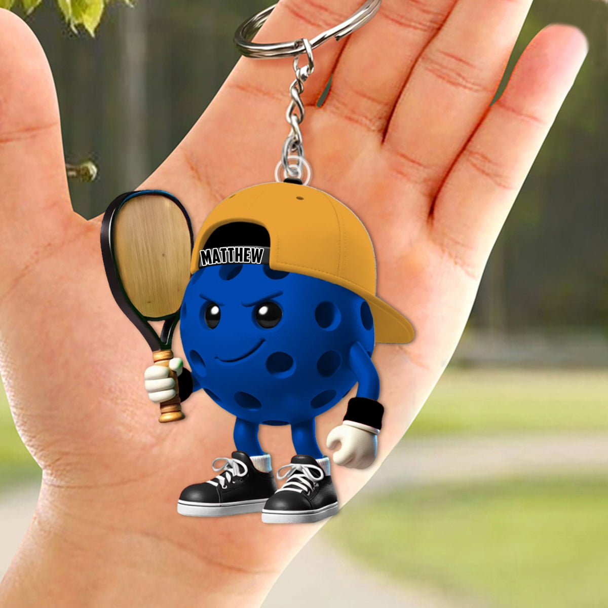 Custom Name Pickle Ball Keychain,Gift for Pickleball Lovers/Trainers