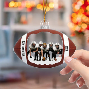 Capture Your Football Moments - Photo Personalized American Football Acrylic Ornament