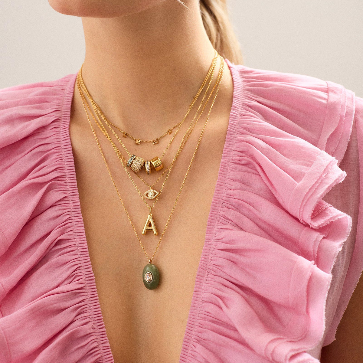 Natural Stone Precious Pendant Necklace