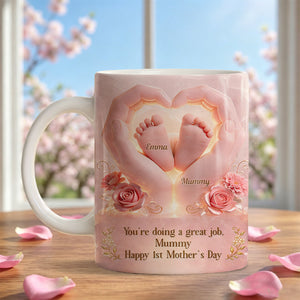 Personalized 1st Mother's Day Mug – "Happy 1st Mother's Day" For Mum From Baby