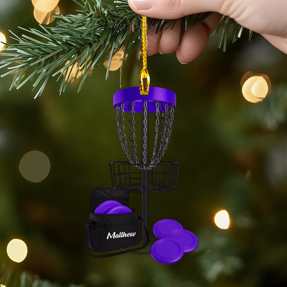 Disc Golf Home Decor, Christmas Ornament, Personalized Ornament