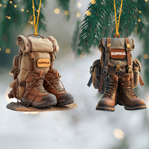 Personalized Hiking Acrylic Ornament Hiking Lovers Christmas Ornament