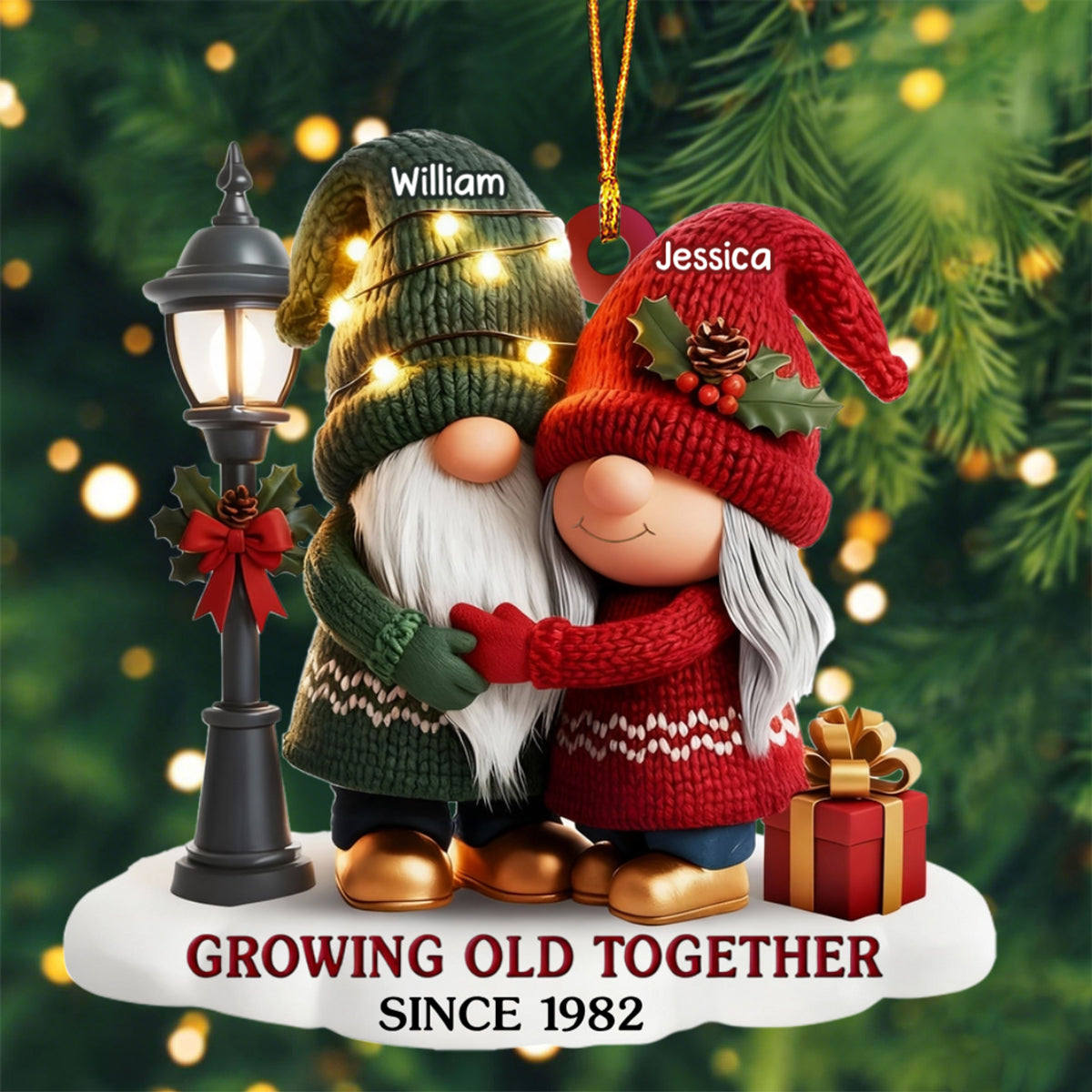 Personalized Anniversary Christmas Ornament Wedding Gifts For Husband And Wife, Him And Her - Our Story Continues