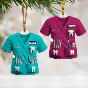 Custom Name Dentist Ornament - Personalized Christmas Ornament, Home Decor