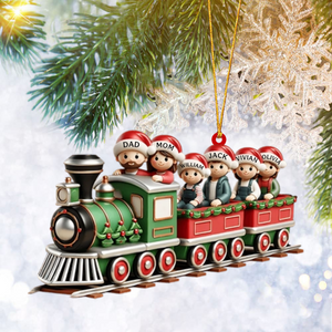 Family Train Personalized Christmas Ornament