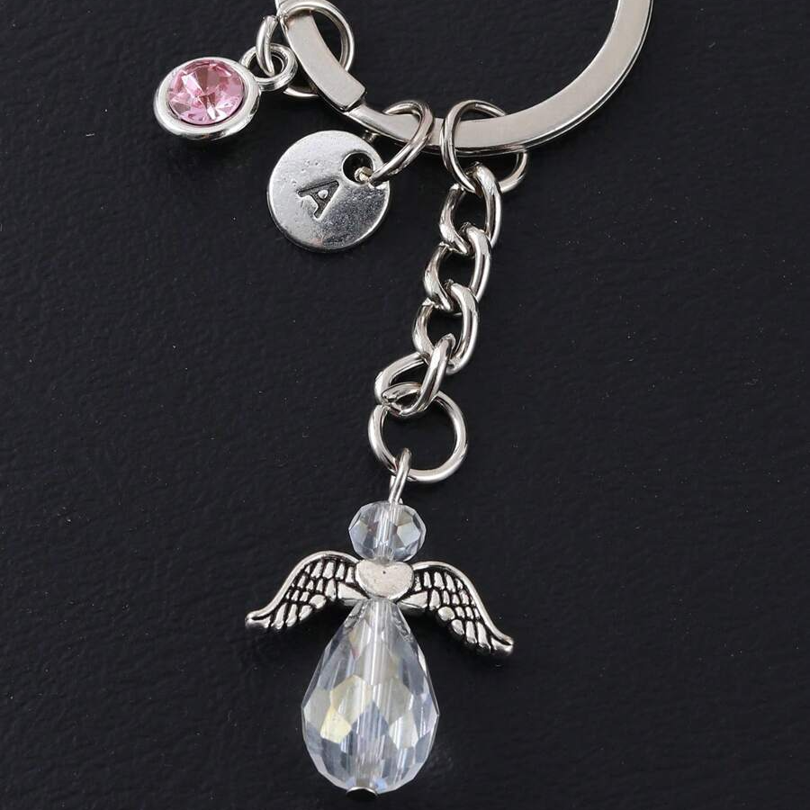 Protection Angel Personalized Guardian Angel Keychain, Best Friend Gift Idea