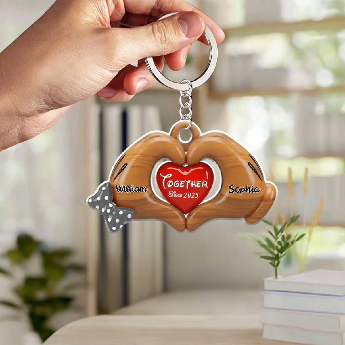 Together Forever - Couple Keychain Personalized Gift for Couples