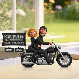 Biker Couple Personalized Acrylic Plaque Gifts For Couple