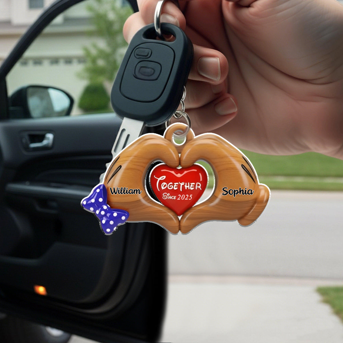 Together Forever - Couple Keychain Personalized Gift for Couples