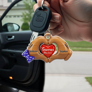 Together Forever - Couple Keychain Personalized Gift for Couples