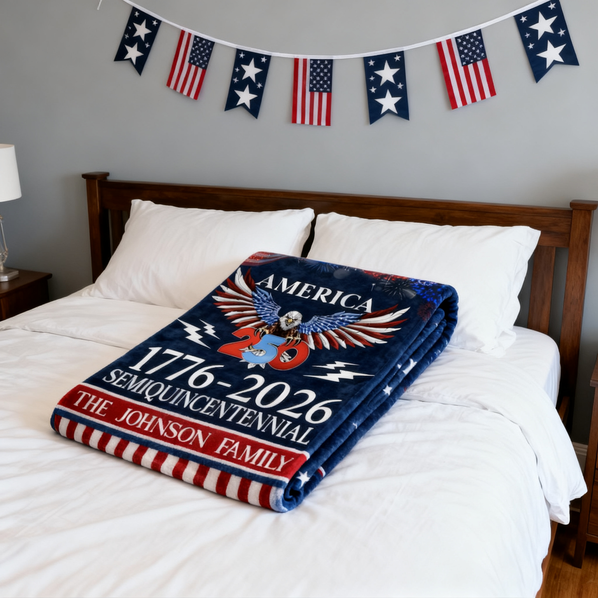 250 Years America Semiquincentennial Personalized Blanket