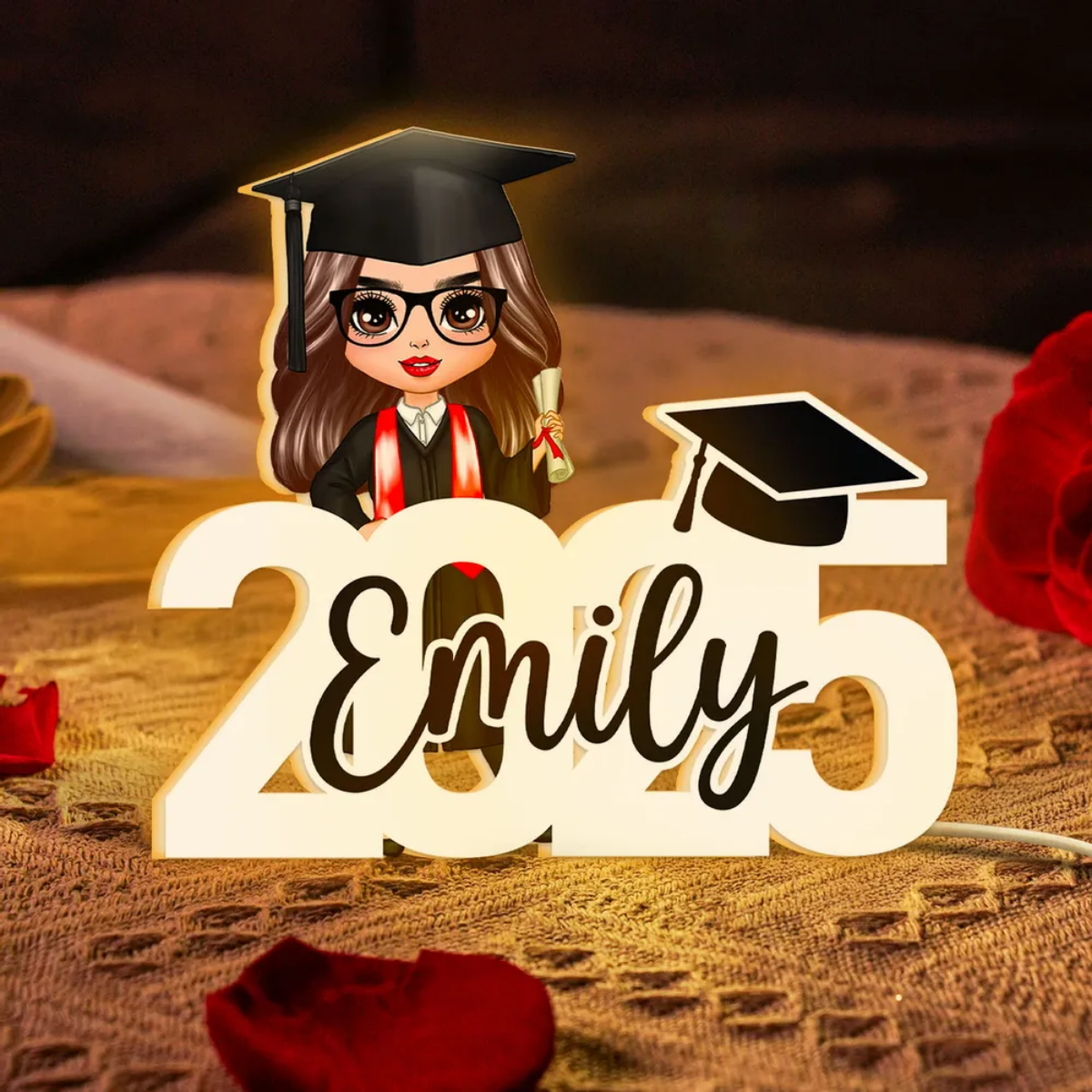Custom 2025 Graduation Light Box - Personalized New Chapter Night Light Gift