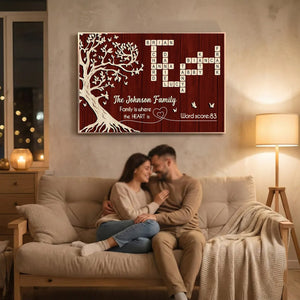 Family is Where the Heart is - Personalized Poster - Sentimental Gift for Loved Ones