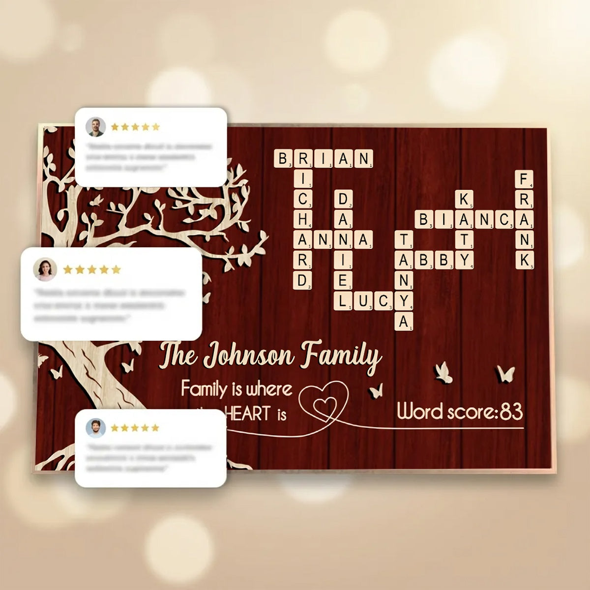 Family is Where the Heart is - Personalized Poster - Sentimental Gift for Loved Ones