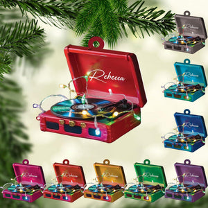 Personalized Retro Record Christmas Gift - Custom Music Ornament
