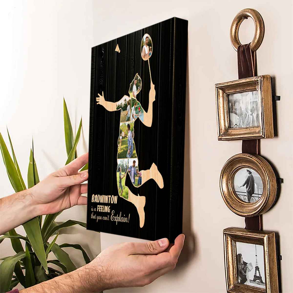 Custom Badminton Player Canvas, Badminton Gifts, Badminton Coach Gift, Personalized Badminton Player Gifts