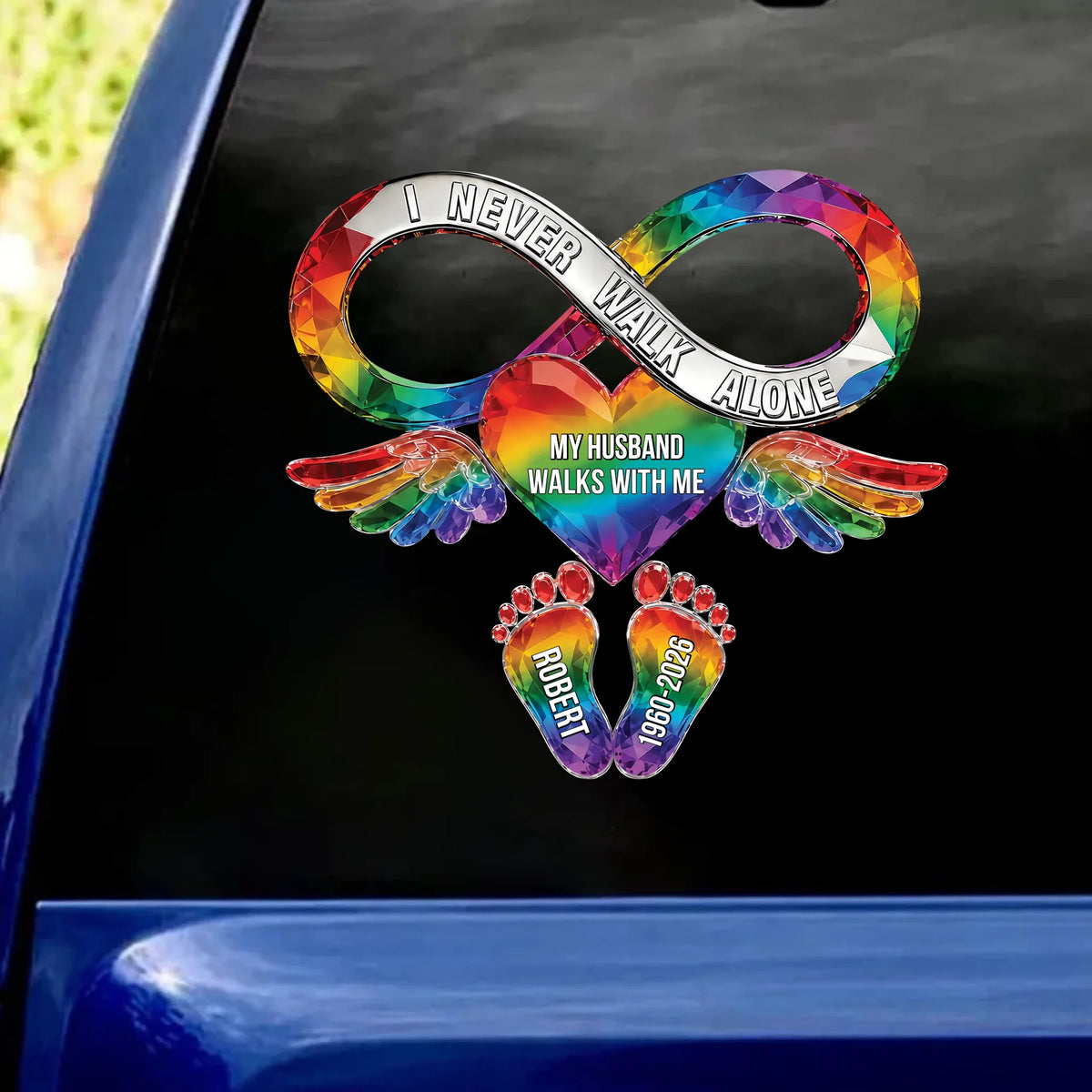 Memorial Gift For Loss Of Loved One – Personalized Decal "Your Love Still Rides Beside Me Every Day"