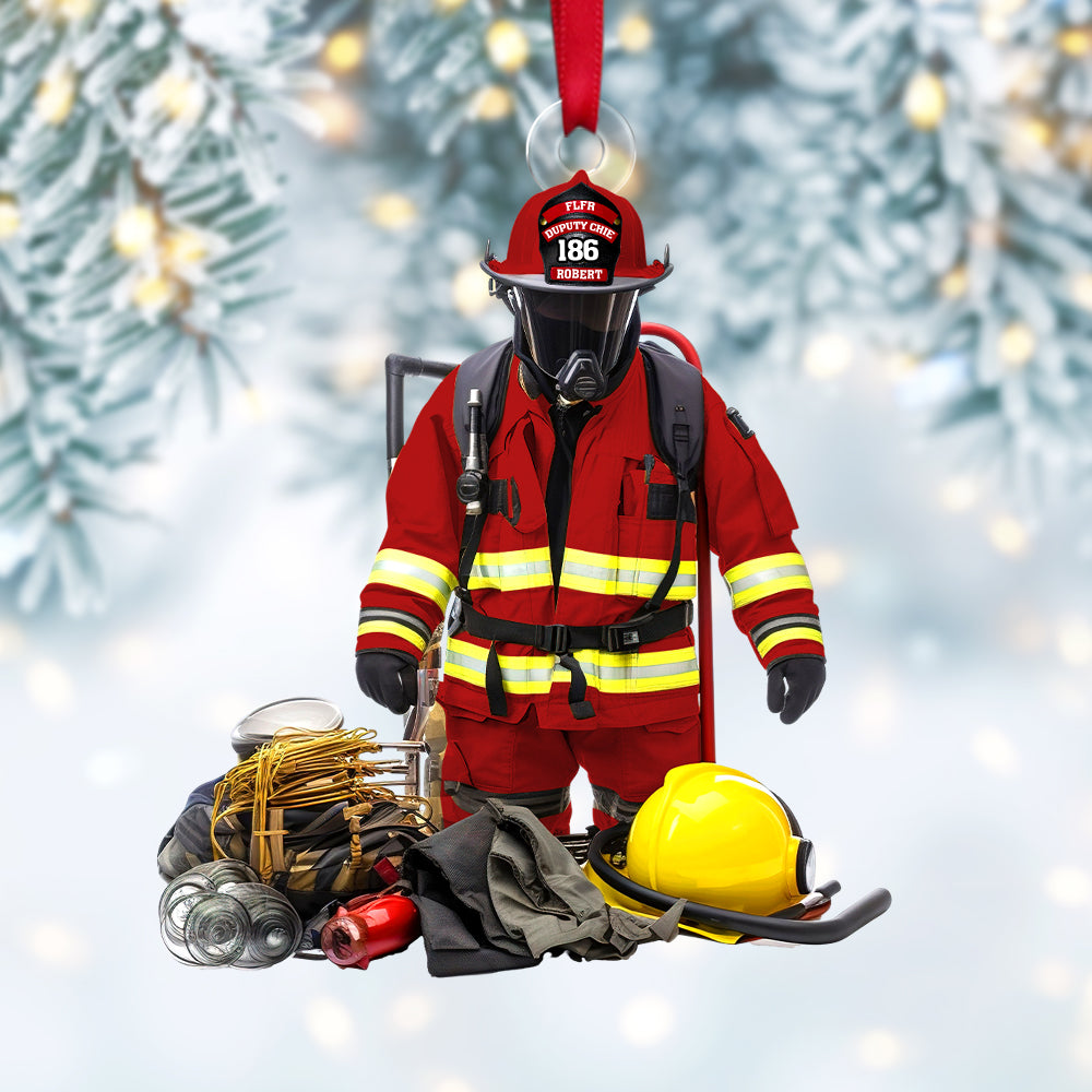 Personalized Firefighter Christmas Ornament Gifts For Firefighter