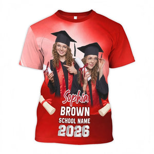 Graduate Custom Photo - Personalized Shirt - Family Matching Graduation Shirt, Graduation Party Gift, Senior Class of 2026