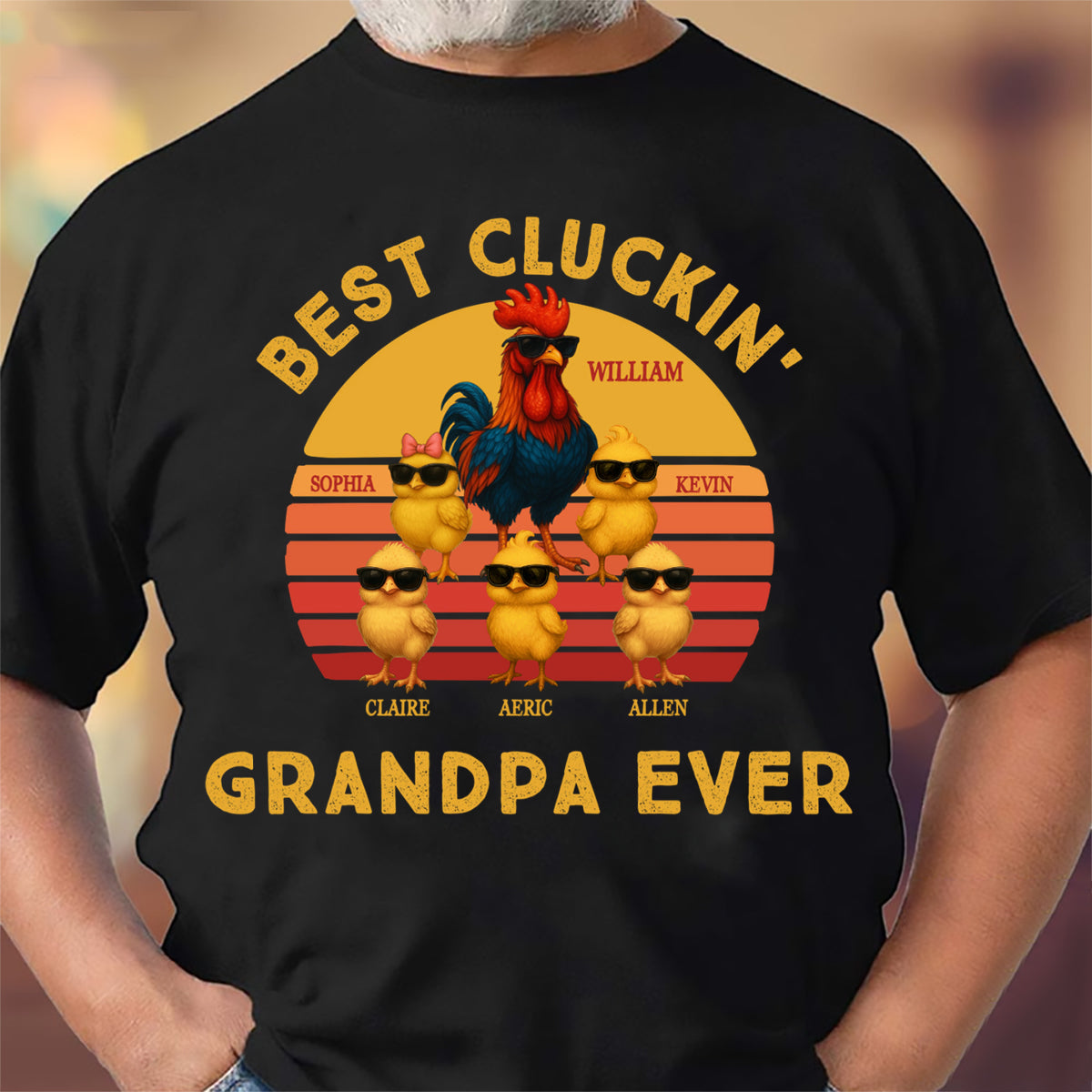 Best Cluckin' Dad Ever - Funny Father's Day Gifts - Personalized T-Shirt