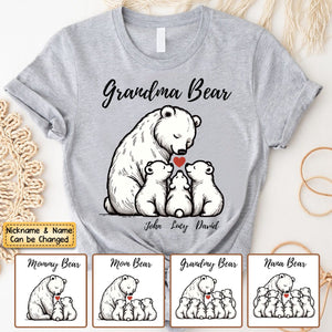 Personalized Bear With Little Bear Kids Pure Cotton T-Shirt