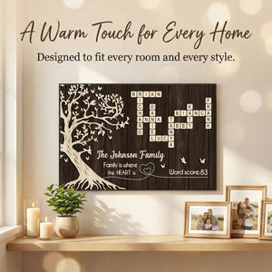 Family is Where the Heart is - Personalized Poster - Sentimental Gift for Loved Ones