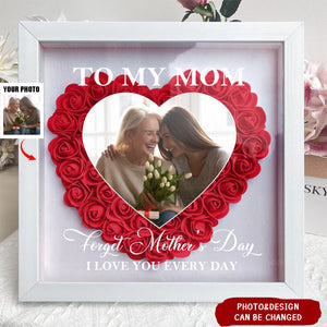 Personalized  I Love You Every Day Flower Shadow Box Gift for Mom