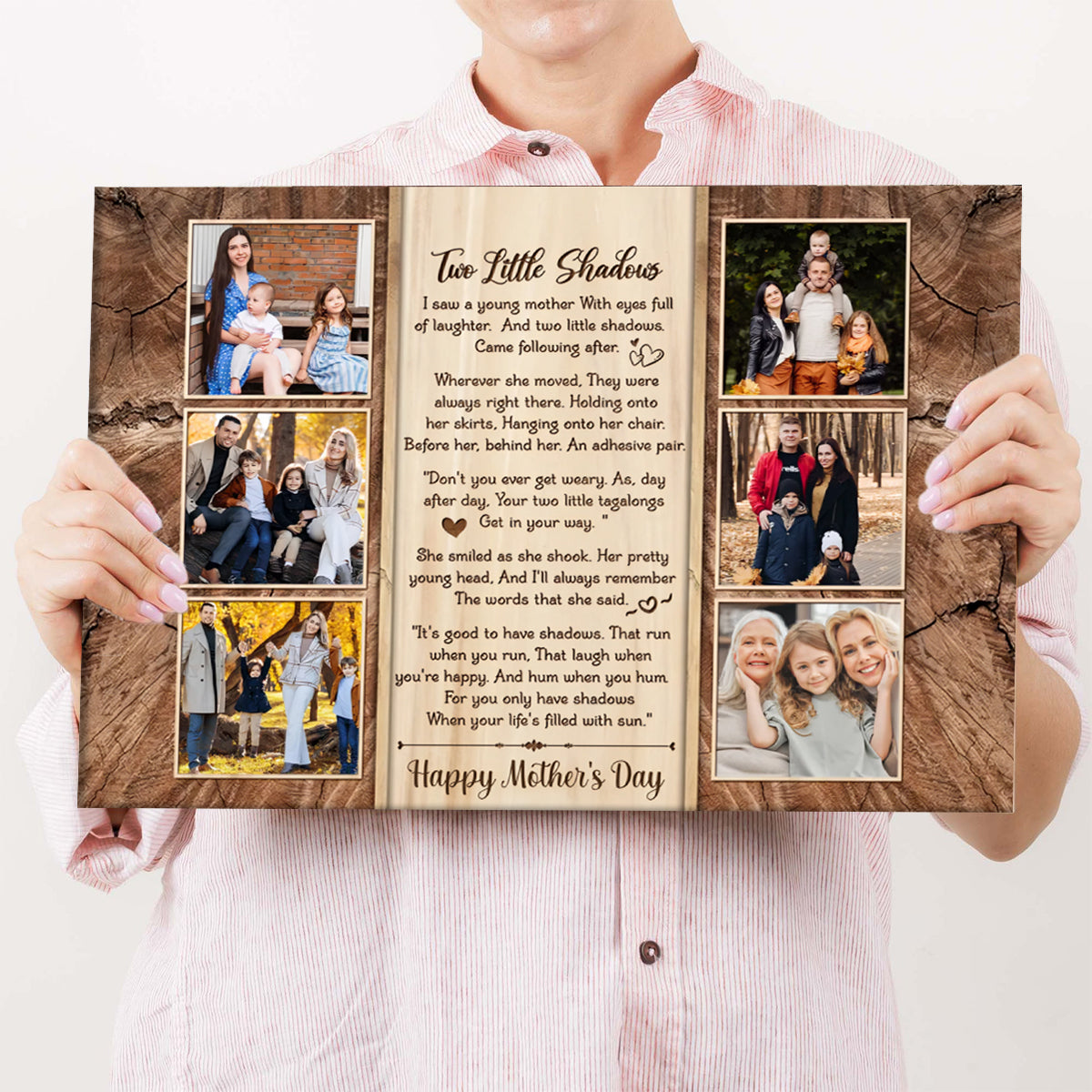 Meaningful Poem Gift For Mom, Custom Photo Canvas