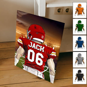 Favorite American Football Player - Personalized Poster Gift For Football Player