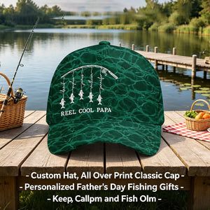 Personalized Fishing Cap – "Keep Calm and Fish On" – Father's Day Gift For Dad & Grandpa