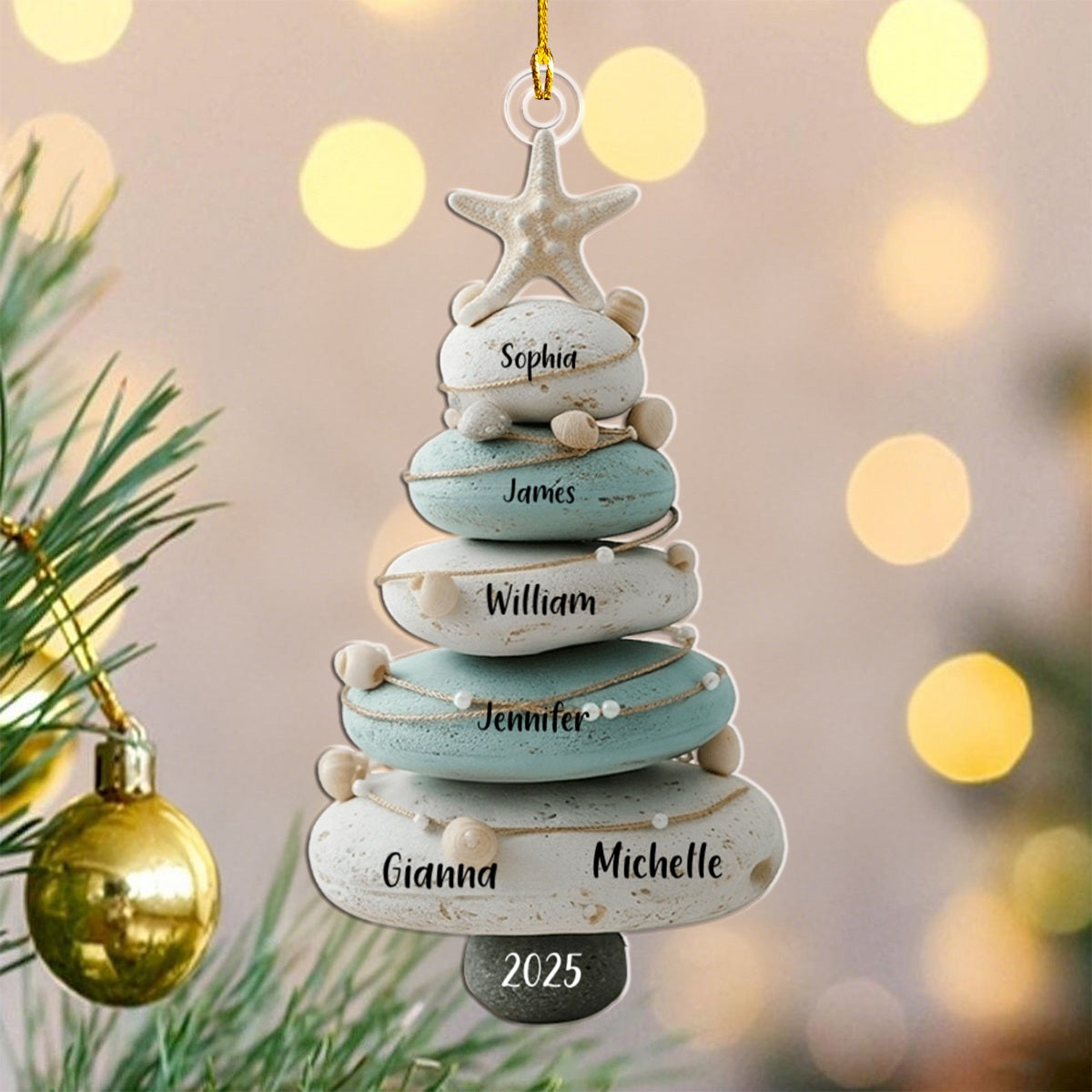 Our Family, Merry Christmas 2025 - Personalized Family Ornament