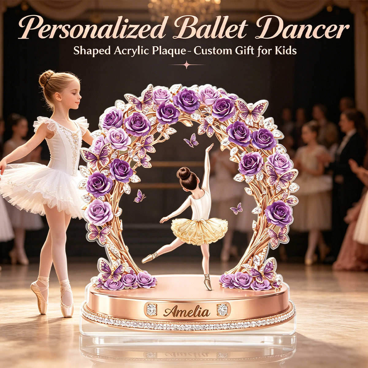 Custom Personalized Ballet Acrylic Plaque – Dancer Shaped Gift For Kids