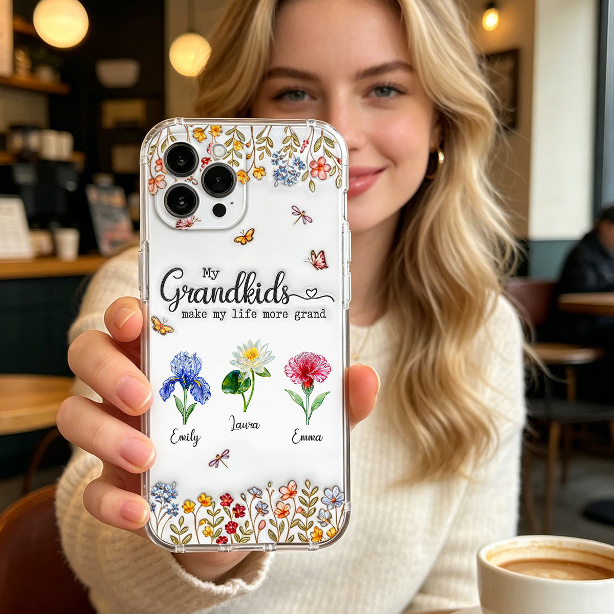 Personalized 3D Inflated Effect Phone Case – "Make Life More Grand With Lovely Kids"