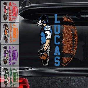Matching Football Player - Personalized Football Decals Football Game Day