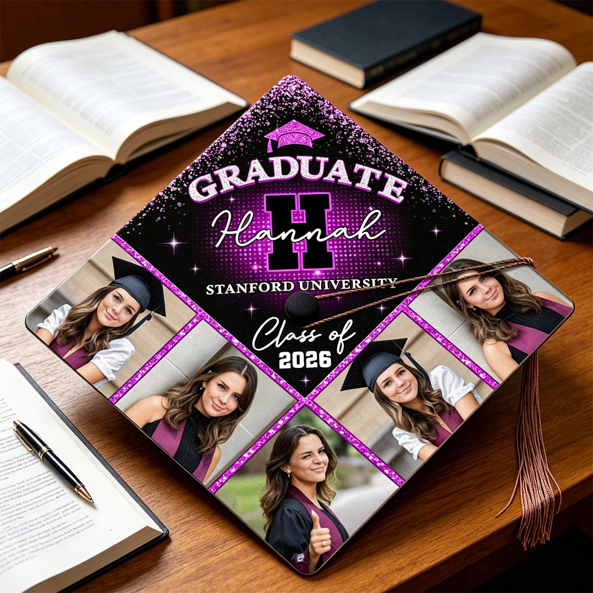 Personalized Custom Name Graduation Cap Topper Class Of 2026 - Decorations For Grad Cap
