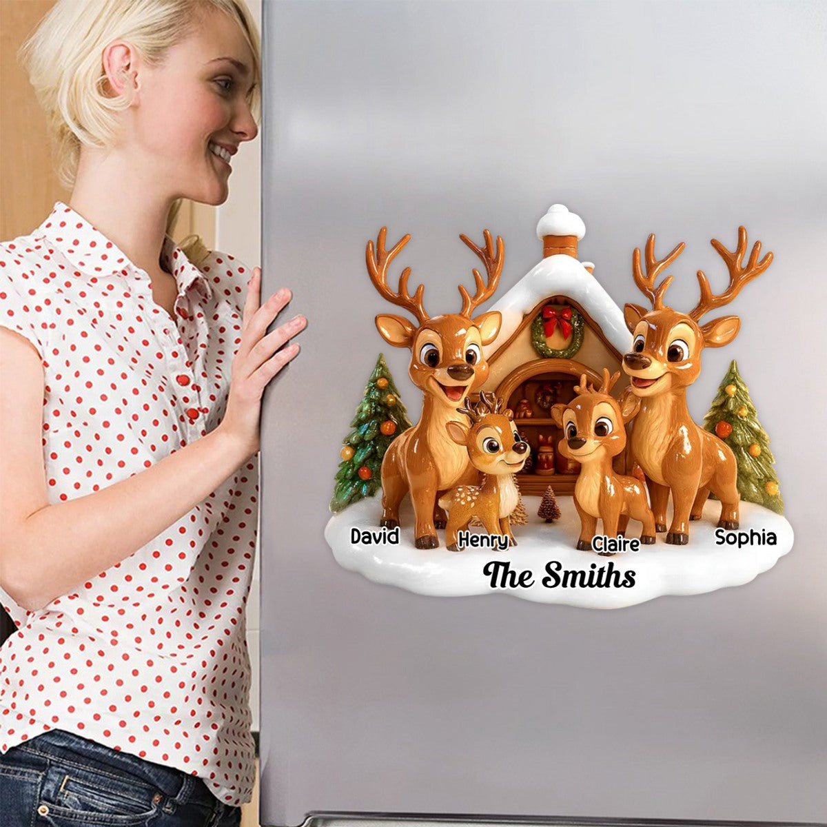Reindeer Family - Personalized Decal