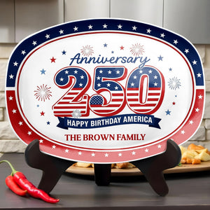 "Happy Birthday, America" – Personalized Custom Plate | Gift For Families