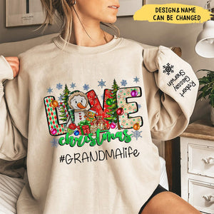 Love Snowman Family, Personalized Sweatshirt, Christmas Gifts For Family