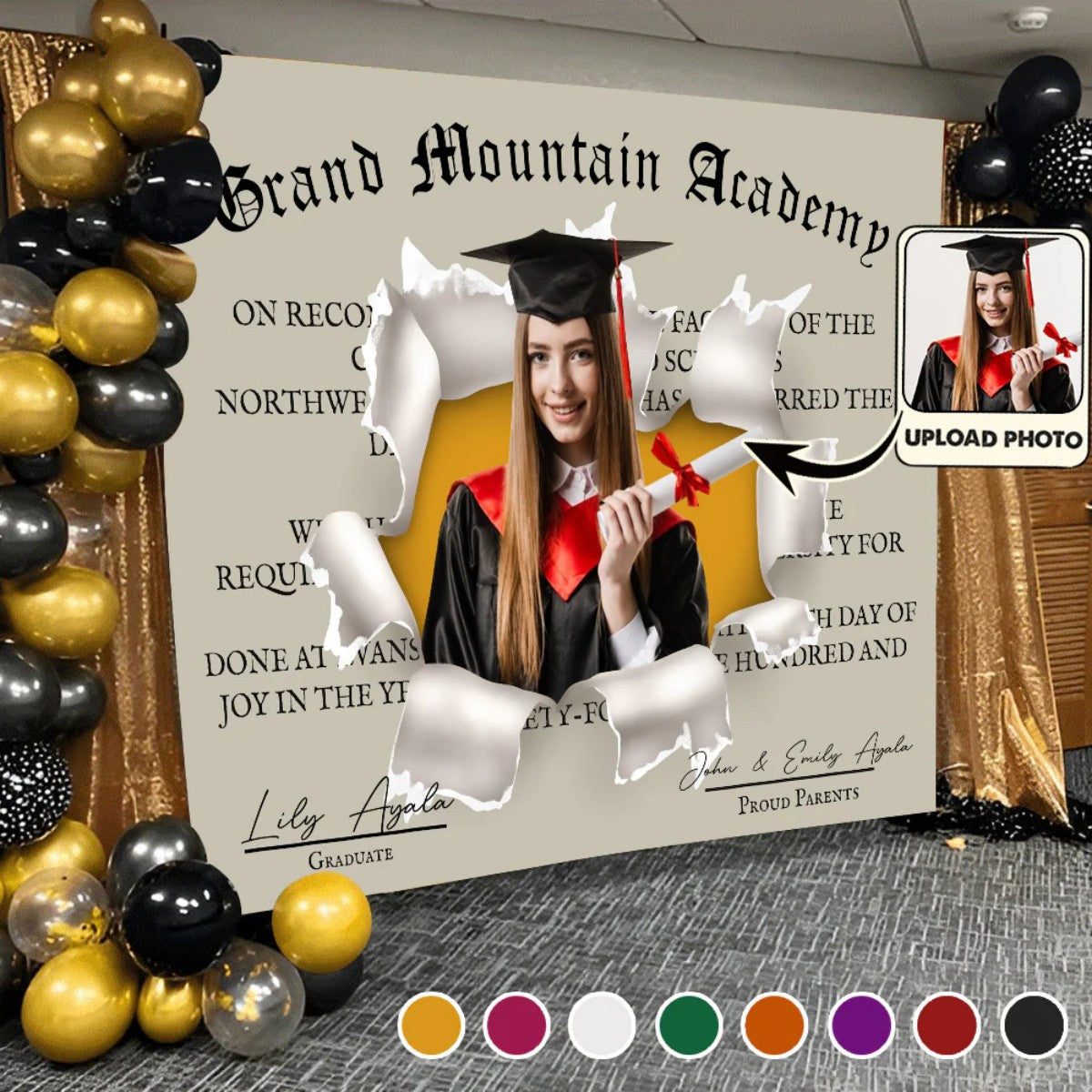 Photos Custom-Personalized Graduation Wall Tapestry