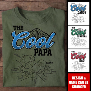 Personalized The Cool Dad Pure cotton T-shirt Loving Gift For Father, Grandfather, Grandpa