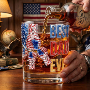 Personalized Drinking Glass – "Power Fist" Design – A Cool Gift For Dad